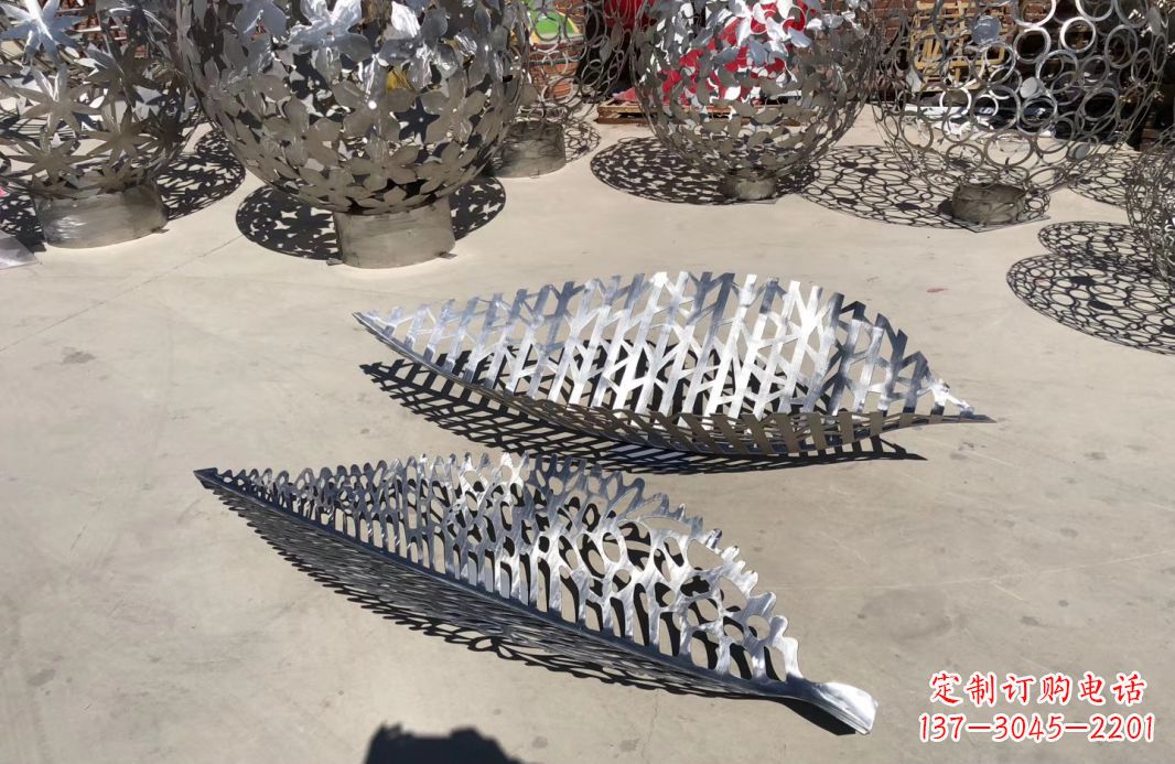 金华镂空树叶广场景观雕塑