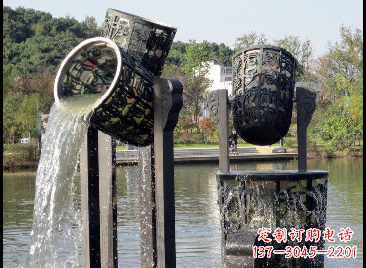 金华高贵典雅的铜雕喷泉