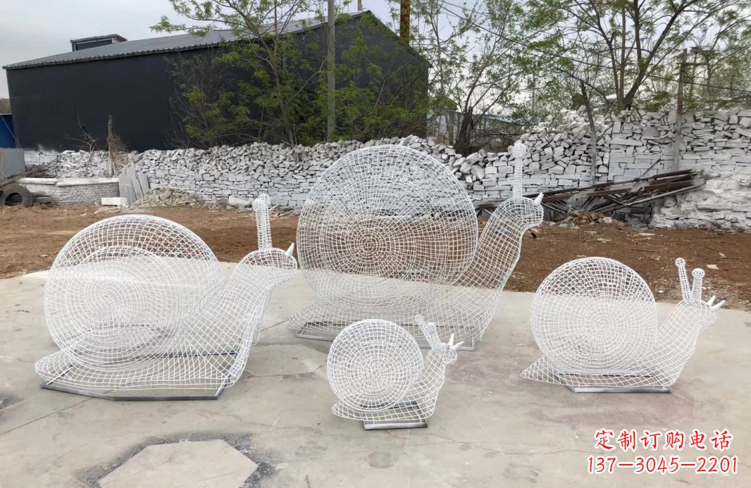 金华精美绝伦的不锈钢镂空蜗牛雕塑