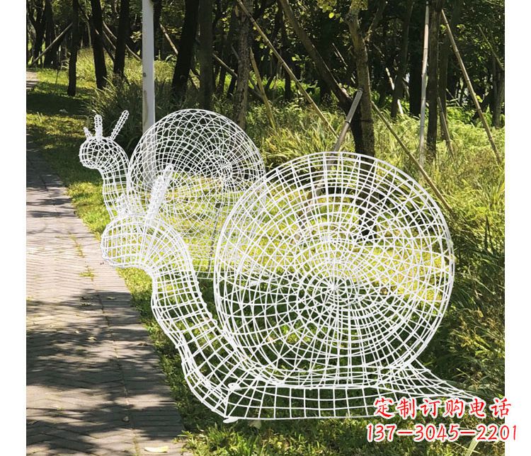 金华镂空蜗牛不锈钢雕塑12