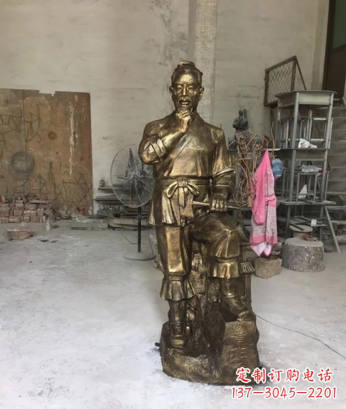 金华鲁班古代名人铜雕