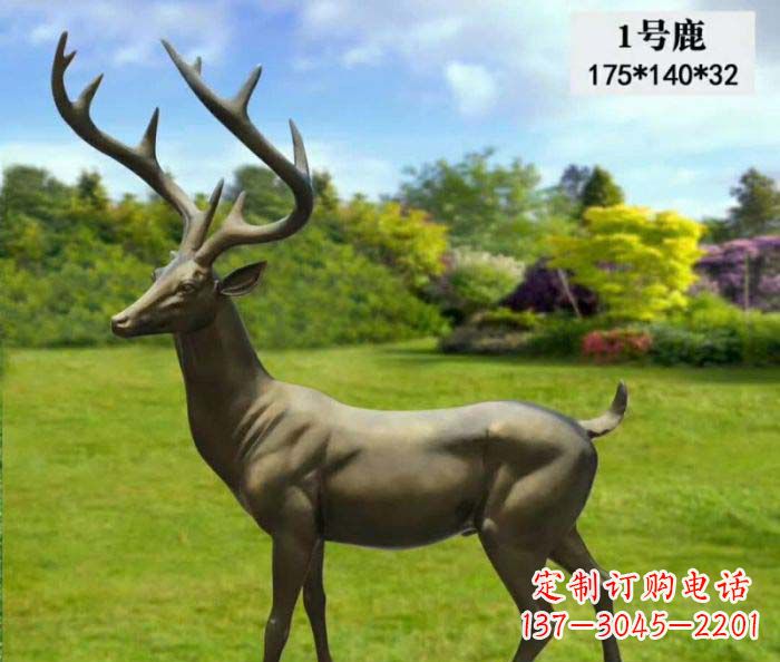 金华鹿铜雕,尽显动物精髓