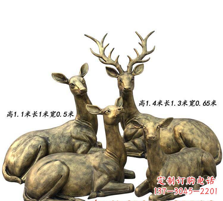 金华精致鹿群铜雕,雕刻出无可比拟的优雅
