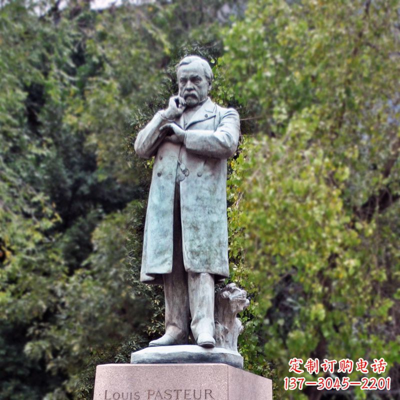 金华领雕塑-路易斯·巴斯德站姿雕像