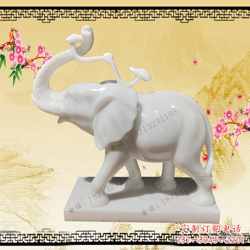 金华缕空石雕大象