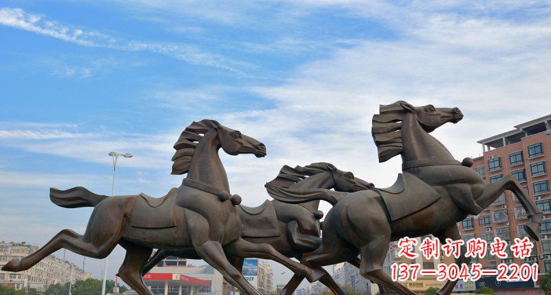 金华马广场动物铜雕塑,精致细腻魅力无穷
