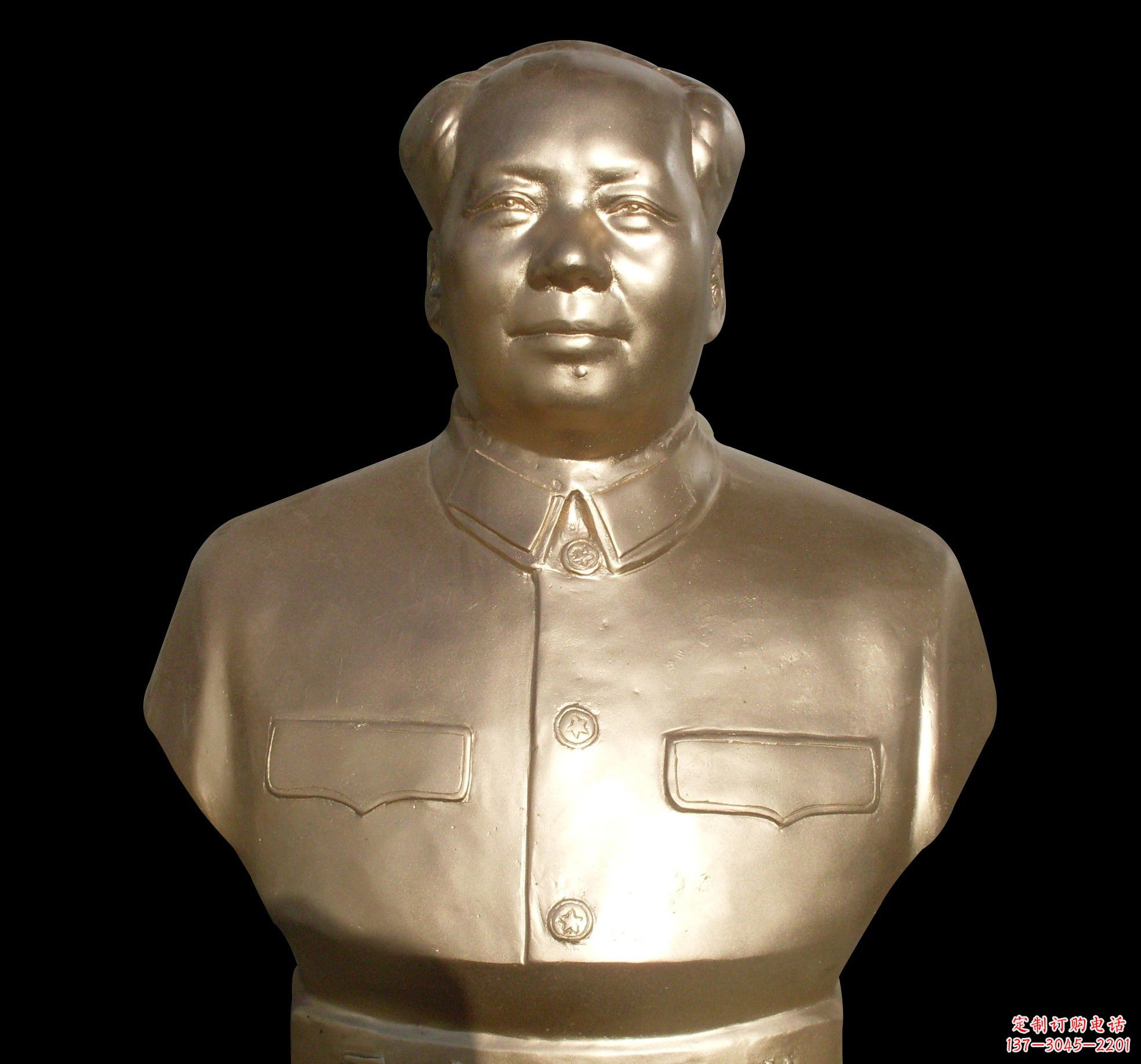 金华劳动精神永存——毛主席半身铜像