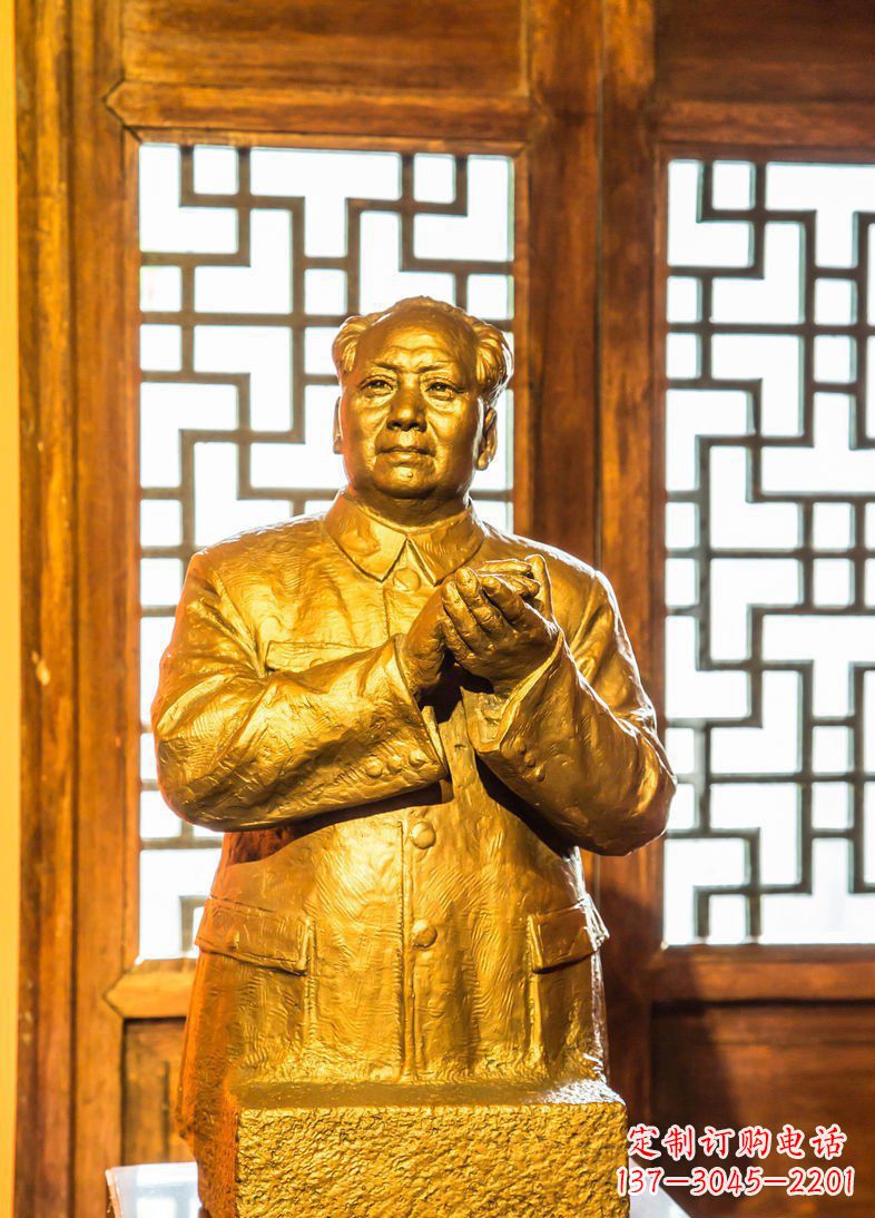 金华毛主席半身像伟人铜雕