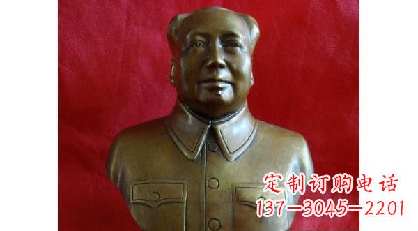 金华毛主席伟人胸像铜雕,精美纳米工艺制作