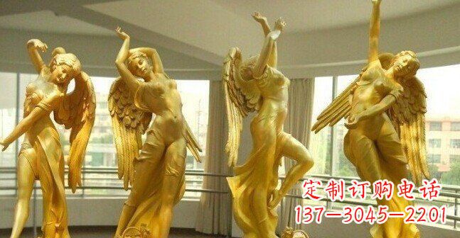 金华美女天使西方人物铜雕