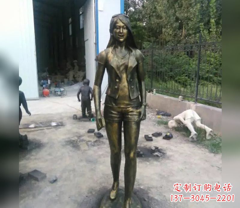 金华美女人物铜雕