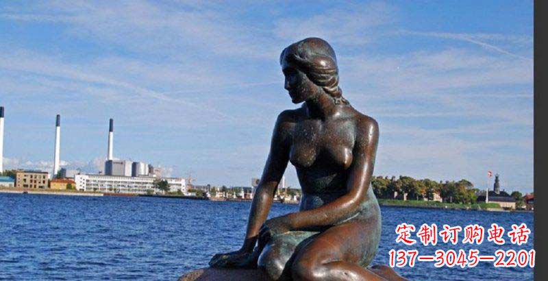 金华欣赏优雅妩媚的美人鱼铜雕