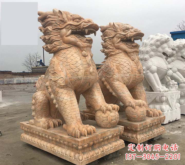 金华麒麟石雕,雕刻精美,让您眼前一亮