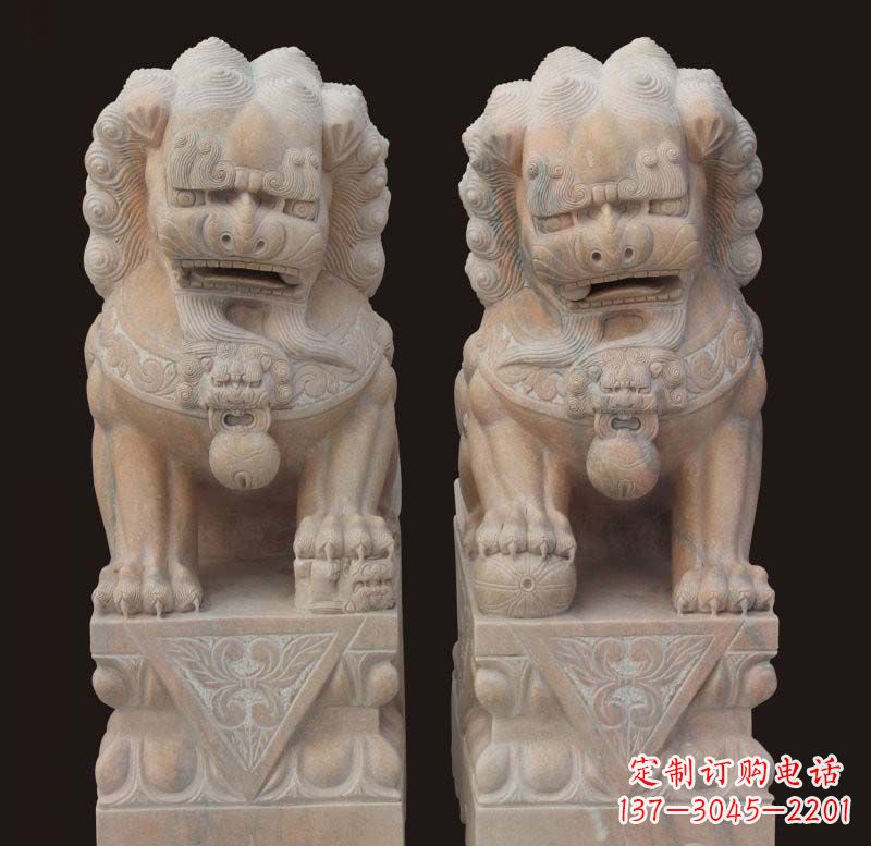 金华传统石狮子雕塑,精美绝伦