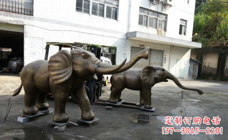 金华典雅大象铜雕,精美艺术品
