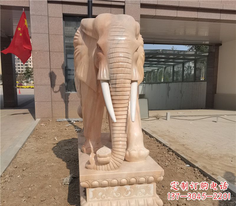 金华品质卓越,大象石雕门口装点