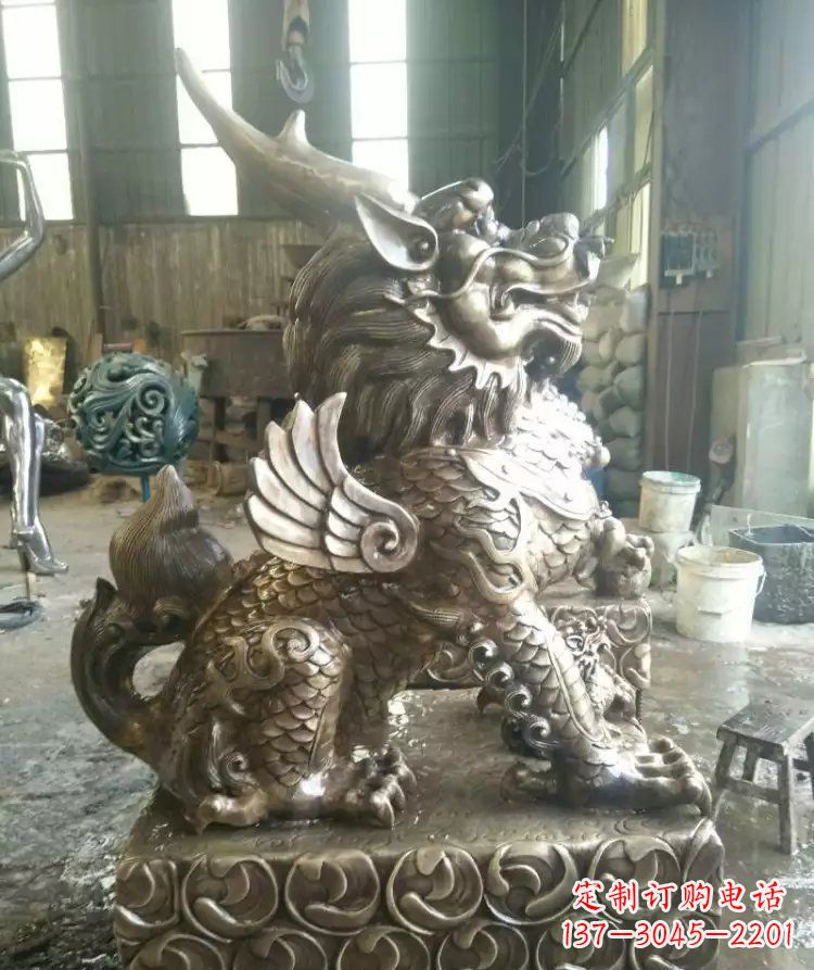 金华门口麒麟铜雕 (3)