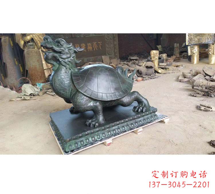 金华门口青铜龙龟雕塑