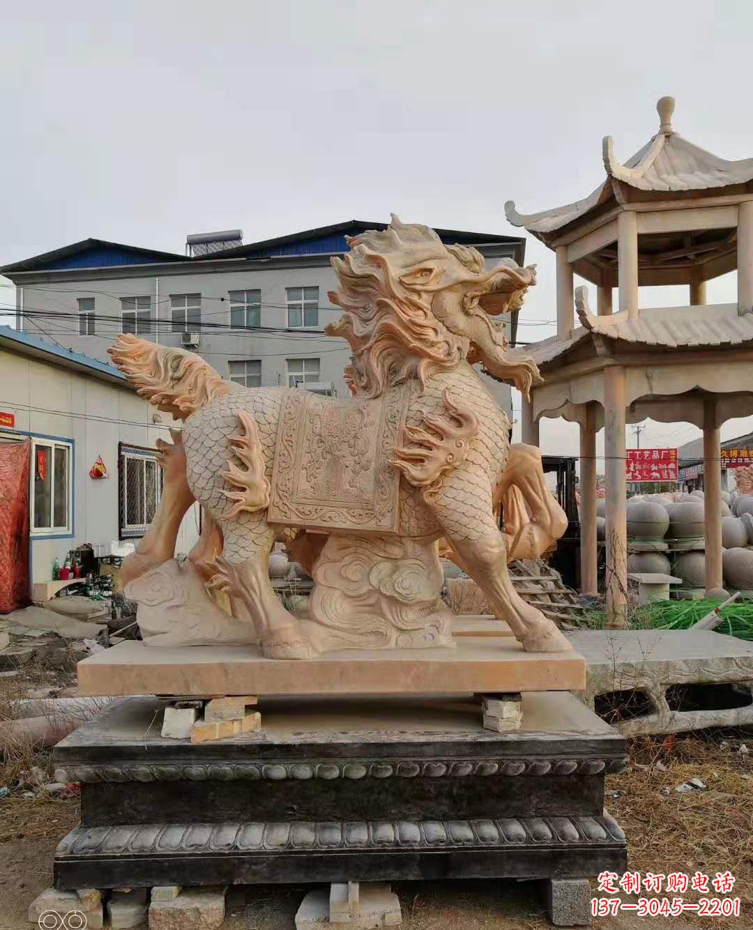 金华麒麟石雕,中领雕塑独特定制
