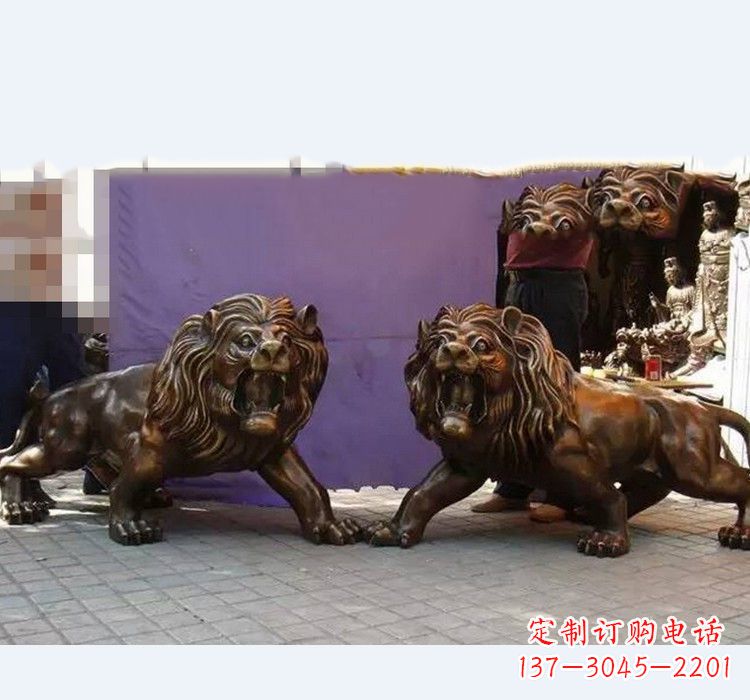 金华中领雕塑精心打造的正宗西洋狮子铜雕,表面…