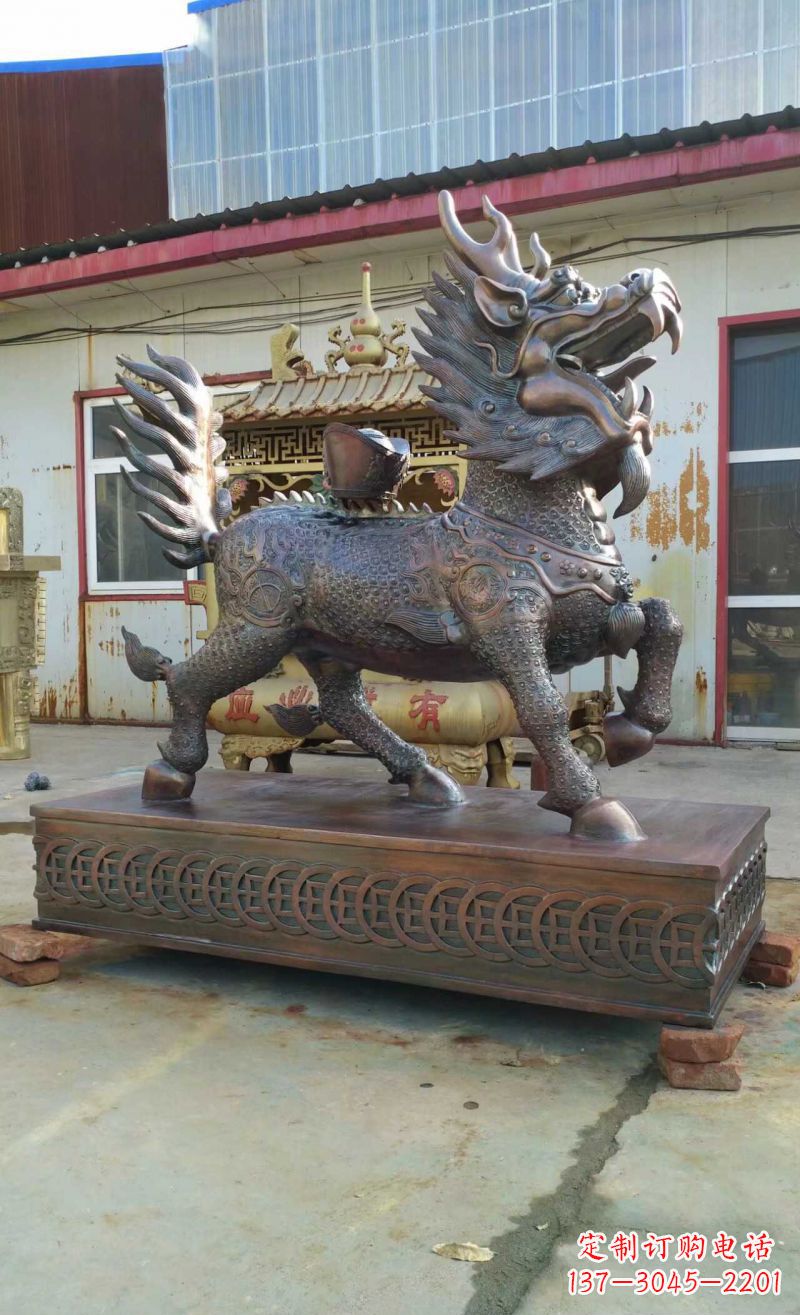 金华精美雕刻,麒麟雕塑惊艳你的家