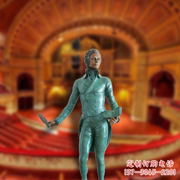 金华莫扎特彩绘雕塑