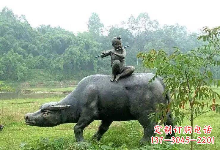 金华牧童牛铜雕