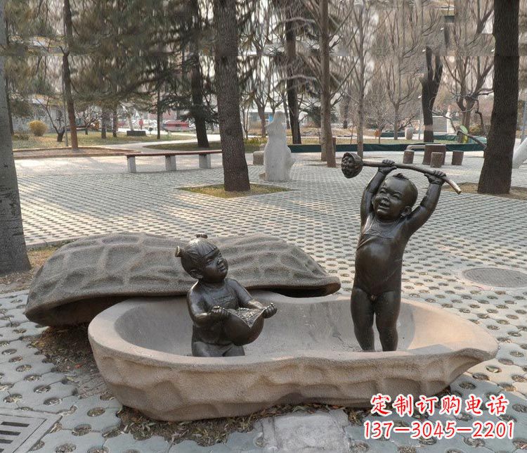 金华中领雕塑:拿莲蓬和石榴,让铜雕流传爱的美好