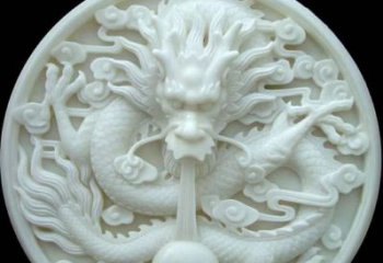 金华汉白玉雕刻龙头摆件，悠然吟诗引领风尚