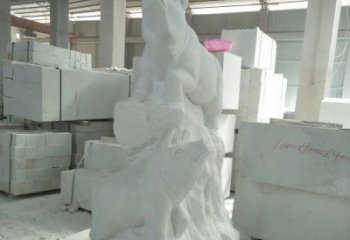 金华瑞颜祥彩汉白玉生肖猪雕塑