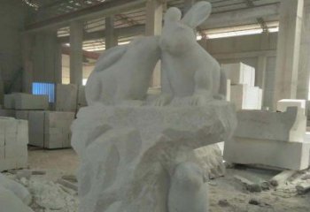 金华精美的中国古典生肖兔雕塑