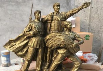 金华中领雕塑精心打造的红军战士铜雕