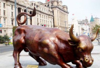 金华华尔街牛招财牛铜雕，拥有力量的象征