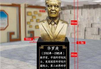 金华精美的华罗庚玻璃钢仿铜雕塑