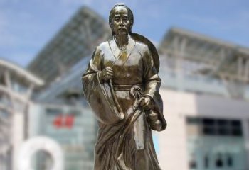 金华华佗仿铜雕塑，雕刻技艺精湛