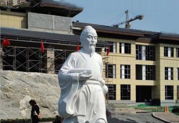 金华高雅精美的华佗白玉石雕像