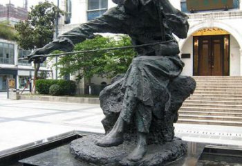 金华荣耀音乐家，华彦钧拉二胡雕塑-音乐学院园…