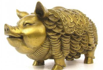 金华欢迎招财猪，用黄铜打造新年祝福