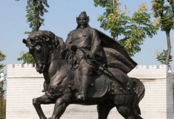 金华将军骑马古代人物铜雕