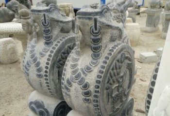 金华古韵深远，金蟾抱鼓石仿古门墩雕塑