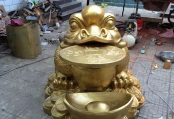 金华铜质金蟾招财动物雕塑