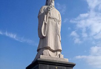 金华精美的历史名人雕塑——王羲之砂岩石雕像