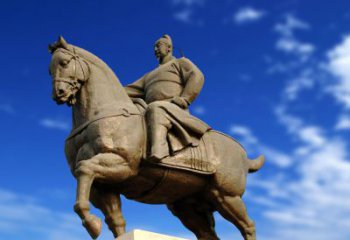 金华领雕塑正大光明：李世民骑马景观雕塑