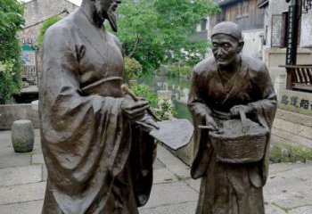 金华经典雕塑：王羲之情景小品