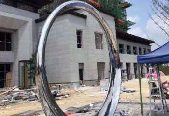 金华精致典雅的镜面不锈钢圆环雕塑