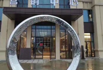 金华镜面时尚圆环不锈钢雕塑