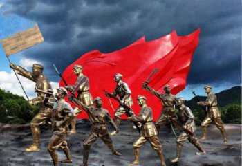 金华纪念伟大革命先烈的红军雕塑