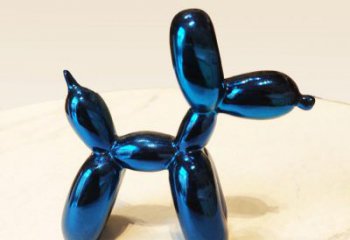 金华蓝色气球狗雕塑摆件，可定制大小