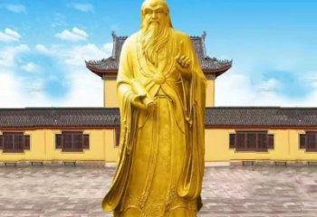 金华中领雕塑老子骑牛石雕
