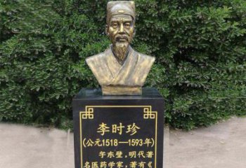 金华高贵典雅的李时珍肖像铜雕